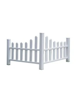 Country Corner Vinyl Picket Fence -Gardenify Store 8593637 02v