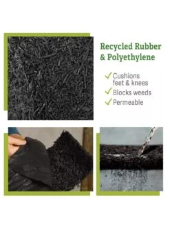 Recycled Rubber Mulch Edging, 12’ X 6” -Gardenify Store 8599854 material GSC