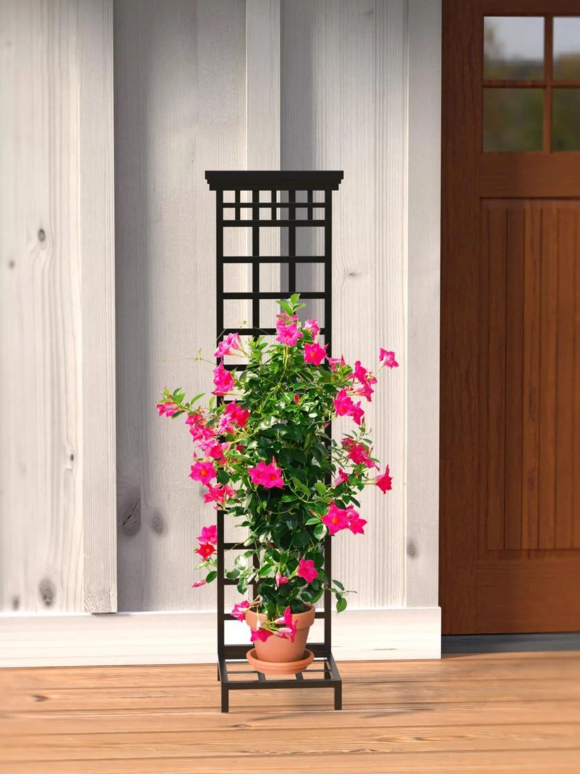 Mission-Style Planter Stand With Trellis 3 Mission-Style Planter Stand With Trellis - Image 3